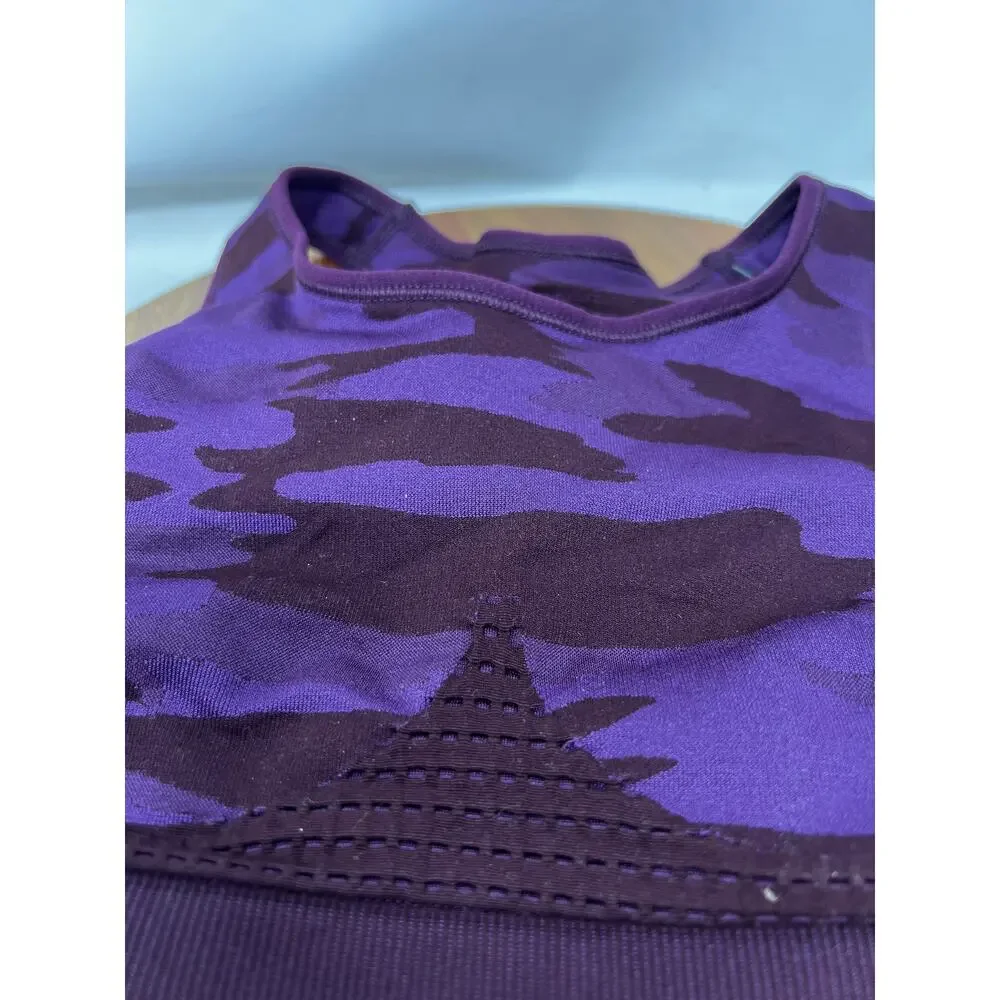 Sweaty Betty Stamina Racer‎ Back Camo Medium Impact Workout Sports Bra Small